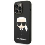 Karl Lagerfeld KLHCP14XSLKHBK iPhone 14 Pro Max 6,7" hardcase black Silicone Karl`s Head - imagine 2