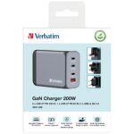 Verbatim GNC-200 GaN Charger 4 Port 200W USB A/C (EU/UK/US - imagine 8
