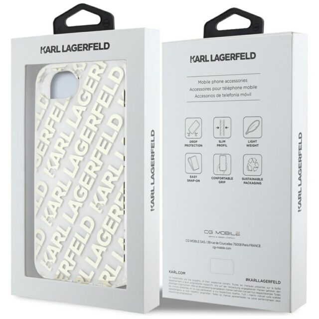 Case Karl Lagerfeld IML Repeat Logo for iPhone 16e gold - imagine 8