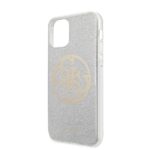 Guess GUHCN61PCUGLLG iPhone 11 6,1" / Xr light grey hard case Glitter 4G Circle Logo - imagine 3