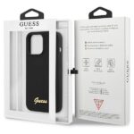 Guess GUHCP13XLSLMGBK iPhone 13 Pro Max 6.7" black hardc ase Silicone Script Gold Logo - imagine 8