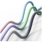 Cable USAMS Bicolor Series SJ756 PD 60W USB-C/USB-C  1.2m blue and pink - imagine 3