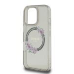 Guess GUHMP16XHFWFCK iPhone 16 Pro Max 6.9" black hardcase IML Flowers Wreath MagSafe - imagine 6