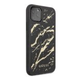 Guess GUHCN65MGGBK iPhone 11 Pro Max black hard case Glitter Marble Glass - imagine 5