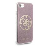 Guess GUHCI8PCUGLPI iPhone 7/8/SE 2020/ SE 2022 pink hard case Glitter 4G Circle Logo - imagine 5