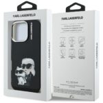 Case Karl Lagerfeld IML Aquarelle Karl   & Choupette & Logo for iPhone 16 Pro Max black - imagine 8