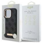 Guess GUHMP16LU4GPRK iPhone 16 Pro 6.3" black hardcase 4G Logo Plate MagSafe - imagine 8
