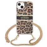 Guess GUHCP13SKBCLE iPhone 13 mini 5,4" Leopard hardcase Gold Strap - imagine 3