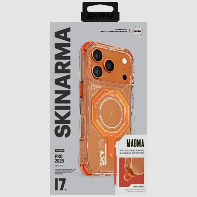 Skinarma Magma Case for iPhone 17 Pro Magnetic Charging Orange - imagine 2