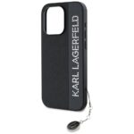 Karl Lagerfeld KLHCP15LPSAKDGCK iPhone 15 Pro 6.1" black hardcase Saffiano Rhinestones & Charm - imagine 6