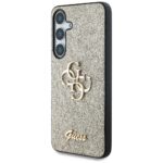 Case Guess Fixed Glitter Big 4G Metal Logo to Samsung Galaxy S25 gold - imagine 2