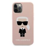 Karl Lagerfeld KLHCP12LSLFKPI iPhone 12 Pro Max 6,7" hardcase light pink Silicone Iconic - imagine 3