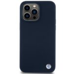 BMW BMHCP15LSILNA iPhone 15 Pro 6.1" navy hardcase Silicone Metal Logo - imagine 3