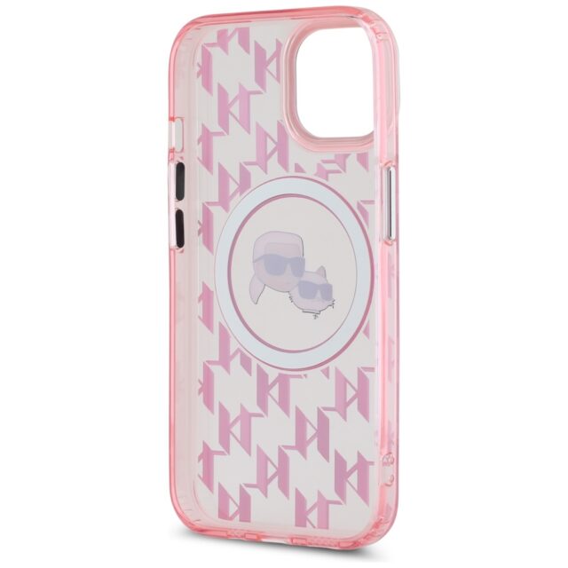 Karl Lagerfeld KLHMP15MHMCKMHP iPhone 15 Plus 6.7"pink IML Monogram Karl&Choupette Head MagSa - imagine 7
