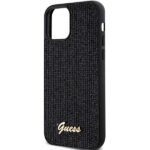 Guess GUHCP12MPMSDGSK iPhone 12/12 Pro 6.1" black hardcase Disco Metal Script - imagine 6