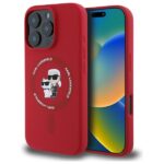 Karl Lagerfeld KLHMP16LSCMKCRHR iPhone 16 Pro 6.3" red hardcase Silicone Karl&Choupette Head