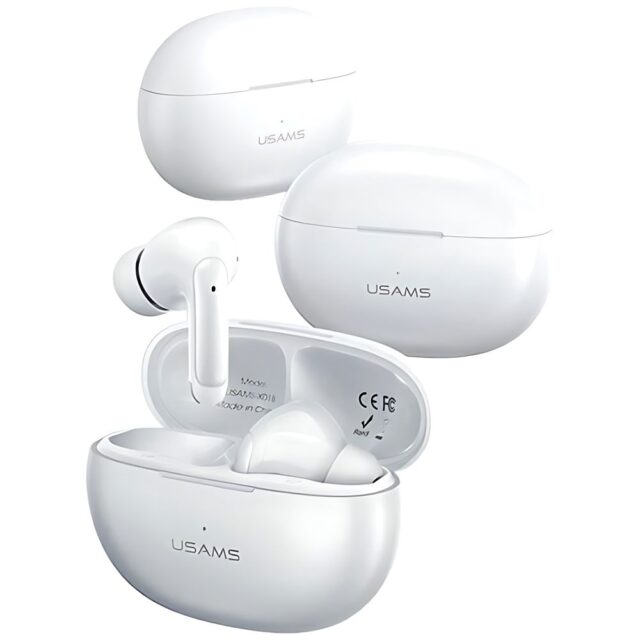 USAMS Bluetooth 5.3 Headphones TWSX-Don Series Dual mic ENC wireless white/white BHUXD02 - imagine 2
