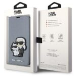Karl Lagerfeld KLBKP14LSANKCPG iPhone 14 Pro 6.1" bookcase silver Saffiano Karl & Choupette - imagine 7