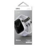 UNIQ Monos Strap 2in1 Apple Watch Strap + Case Series 4/5/6/7/8/SE/SE2/SE3 44/45mm chalk grey - imagine 6