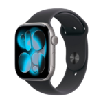 Watch Apple Watch Series 11 (2025) GPS 46mm Space Grey Aluminium Case with Sport Band M/L - Black