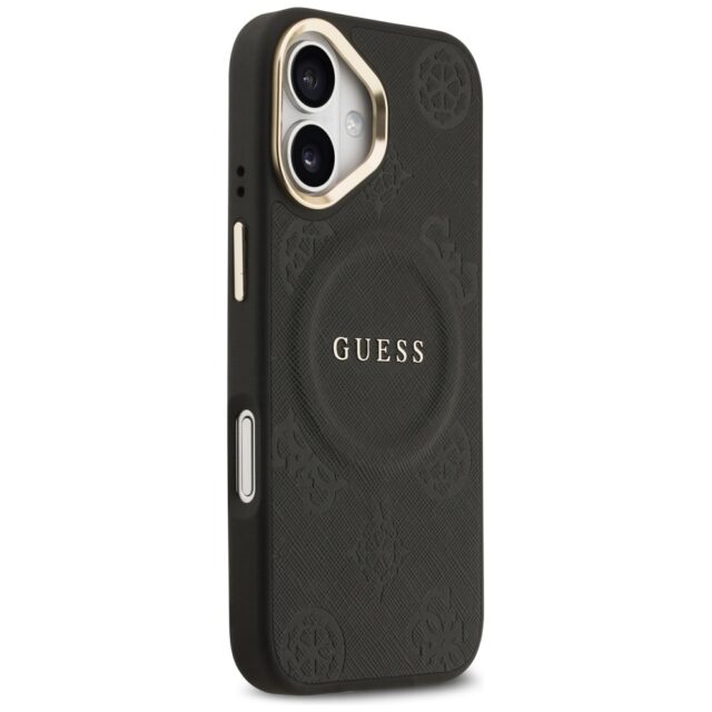 Case Guess Peony Hot Stamp MagSafe for iPhone 17 black - imagine 4