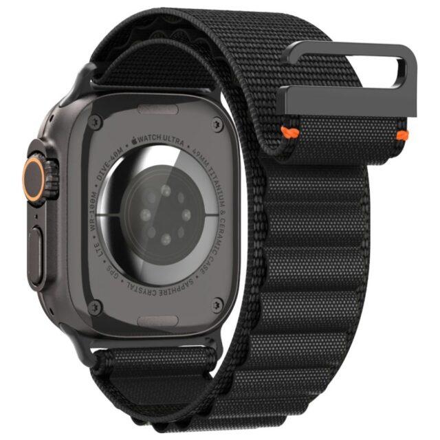 Pasek Spigen WBF1 do Apple Watch          6/7/8/9/10/11/SE/SE 3/Ultra 1/Ultra 2/ Ultra 3 44/45/46/49mm czarny - imagine 2