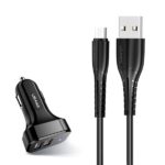 USAMS Car Charger 2xUSB C13 2.1A USB-C black NTU35TC13TZ