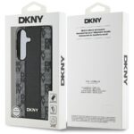 Case DKNY Leather Checkered Pattern MagSafe for Samsung Galaxy S25 black - imagine 8