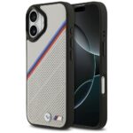 BMW M Tricolor Metal Logo MagSafe Case for iPhone 17 Gray