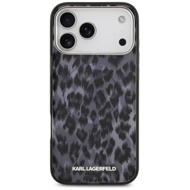 Karl Lagerfeld IML Leopard Pattern MagSafe Case for iPhone 17 Pro Max Black - imagine 3
