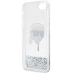 Karl Lagerfeld KLHCI8LNKHCH iPhone 7/8/SE 2020 / SE 2022 silver hardcase Glitter Karl Head - imagine 7