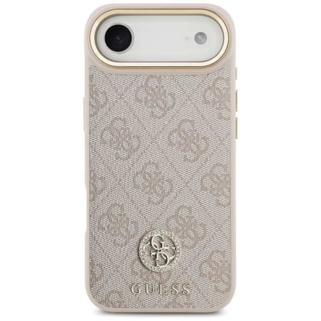 Case Guess 4G Strass Logo MagSafe for iPhone Air pink - imagine 3