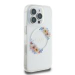 Guess GUHMP16XHFWFCT iPhone 16 Pro Max 6.9" transprent hardcase IML Flowers Wreath MagS - imagine 3