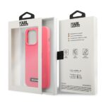 Karl Lagerfeld KLHCP13LSLMP1PI iPhone 13 Pro / 13 6,1" hardcase fuchsia Silicone Plaque - imagine 8