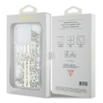 Guess GUHCP15XLFCSEGT iPhone 15 Pro Max 6.7" transparent hardcase Liquid Glitter Gold Stripes - imagine 8
