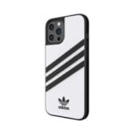 Adidas OR Moulded Case PU iPhone 12Pro Max white-black 42239 - imagine 3