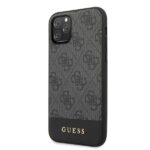 Guess GUHCN65G4GLGR iPhone 11 Pro Max grey hard case 4G Stripe Collection - imagine 2