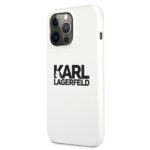 Karl Lagerfeld KLHCP13LSLKLWH iPhone 13 Pro / 13 6,1" Silicone Stack Logo white - imagine 2