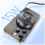 Induction Charger 3-in-1 AWEI W27 15W with USB-C cable Fast Charging black - imagine 4