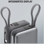 Powerbank 4smarts Pocket Dual Cord 10000mAh 22.5W with built-in USB-C cable 15cm gray - imagine 3