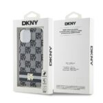 DKNY DKHMP14SHCPTSK iPhone 14 / 15 / 13 6.1 inch black hardcase IML Checkered Mono Pattern & Printed - imagine 8