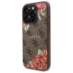 Guess GUHMP16LP4ROPEMCW iPhone 16 Pro 6.3" brown hardcase 4G Flowers Print MagSafe - imagine 2