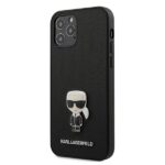 Karl Lagerfeld KLHCP12LIKMSBK iPhone 12 Pro Max 6,7" black hardcase Saffiano Ikonik Metal