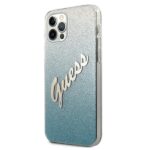 Guess GUHCP12LPCUGLSBL iPhone 12 Pro Max 6,7" blue hardcase Glitter Gradient Script - imagine 2