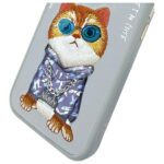 Nimmy case iPhone 15 6.1" gray Glasses Cool Cat - imagine 10