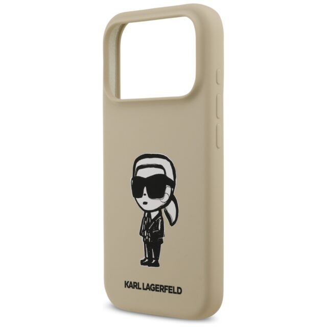 Case Karl Lagerfeld Silicone Karl Sketch & Logo MagSafe for iPhone 17 Pro brown - imagine 6