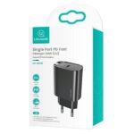 USAMS Wall Charger 1xUSB-C T39 20W (only head) PD3.0 Fast Charging black CC131TC01 (US-CC131) - imagine 2