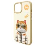 Nimmy case iPhone 15 6.1" khaki Cool&Cute 2.0 Cat - imagine 7