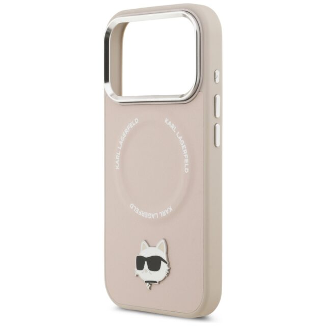 Karl Lagerfeld Choupette Pin MagSafe Case for iPhone 17 Pro Max Pink - imagine 6