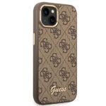 Guess GUHCP14MHG4SHW iPhone 14 Plus/ 15 Plus 6.7" brown hard case 4G Vintage Gold Logo - imagine 4